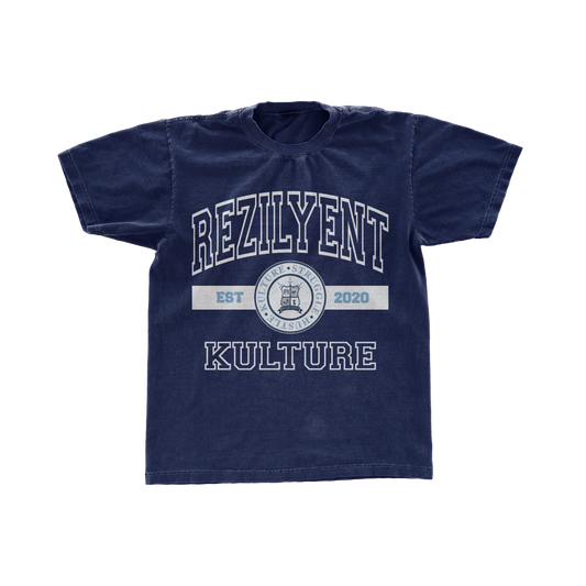 NAVY BLUE COLLEGIATE TEE